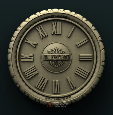 BIKERS WALL CLOCK 3D STL 3DWave